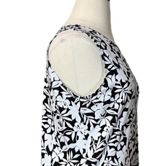 Lands’ End Maxi Dress T-shirt Sleeveless Cotton Floral Women’s LP- 14/16 Petite - Picture 7 of 11
